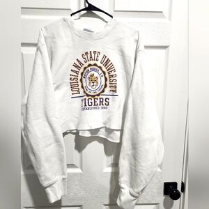 LSU crop sweatshirt